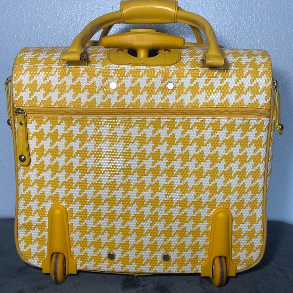 Samantha Browns Yellow Houndstooth Travel Bag - Picture 5 of 16